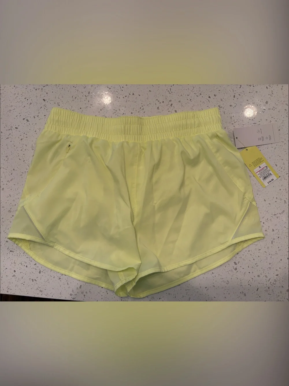 all in motion Neon Yellow Women’s Athletic Shorts - Picture 1 of 5